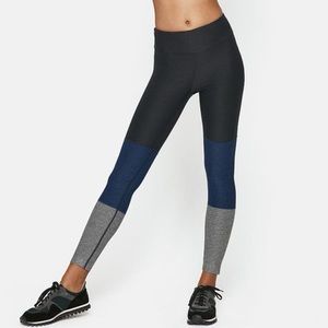 Outdoor Voices 7/8 Gradient Leggings S Tri Tone Charcoal Navy Graphite Yoga